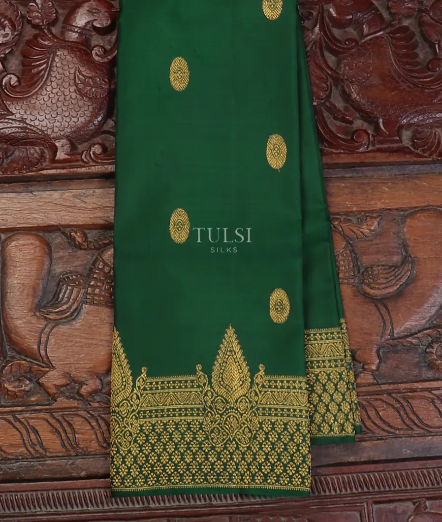 Bottle Green Kanjivaram Silk Dupatta T593718-image