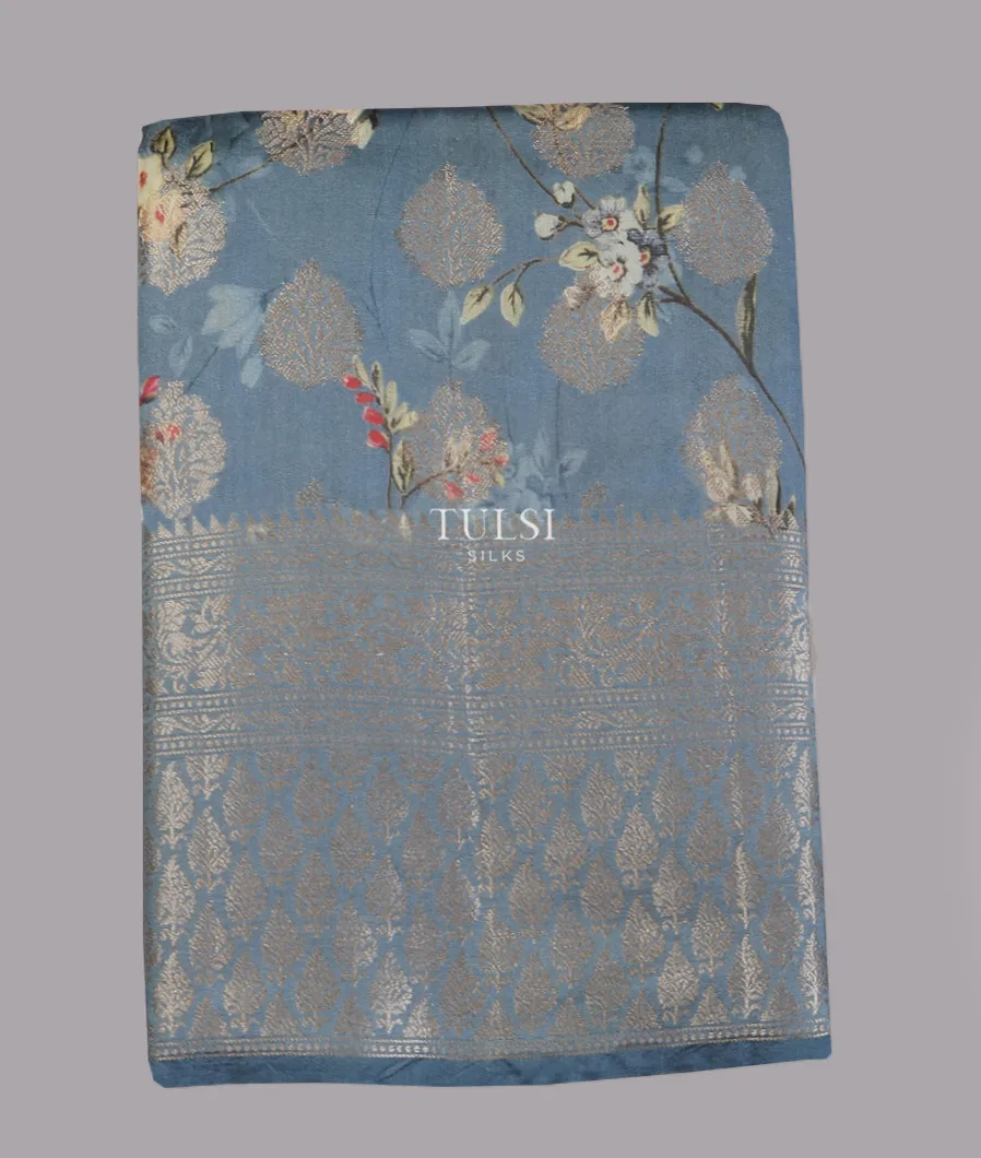 Bluish Grey Chaniya Silk Saree T610802-image