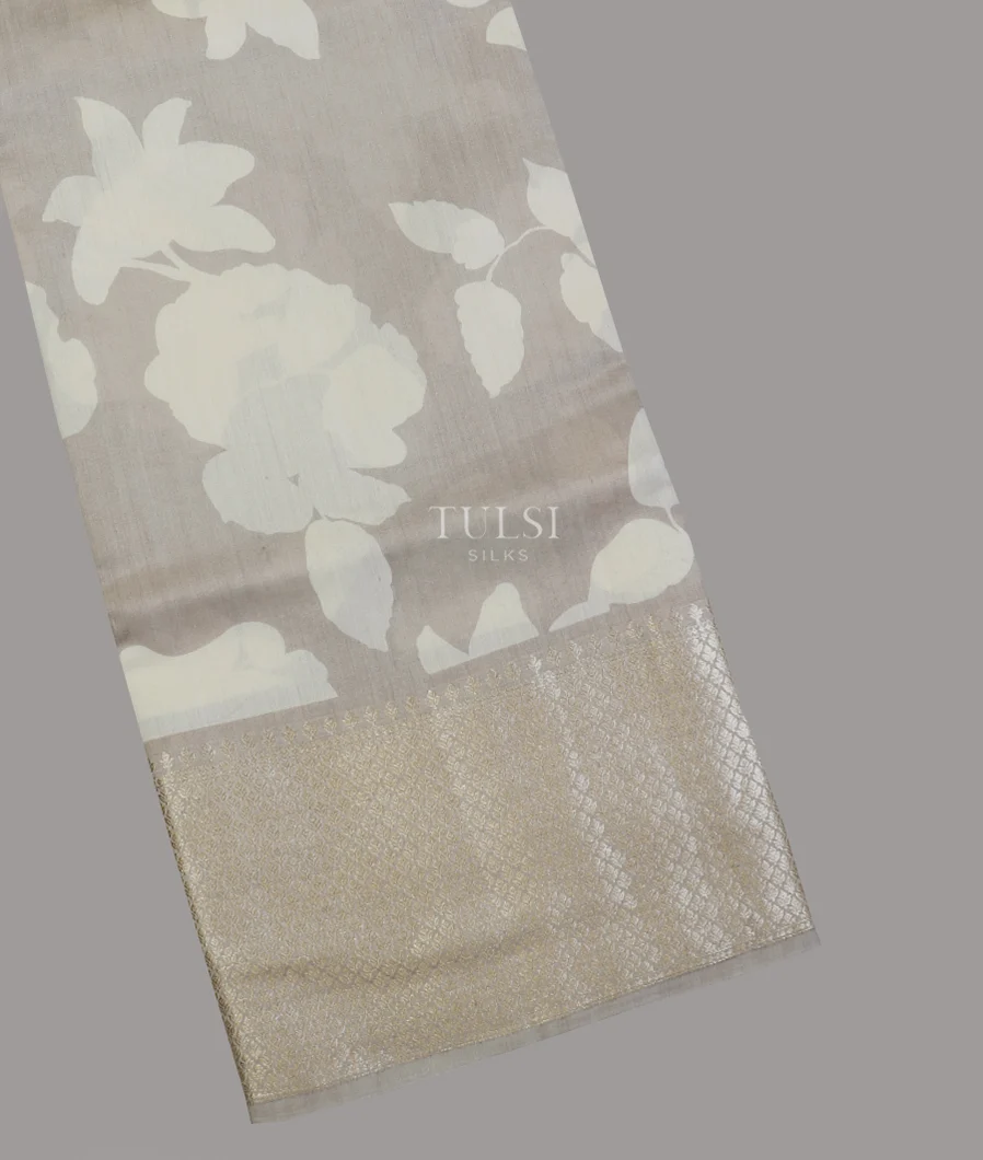 Grey Chaniya Silk Saree T607191-image