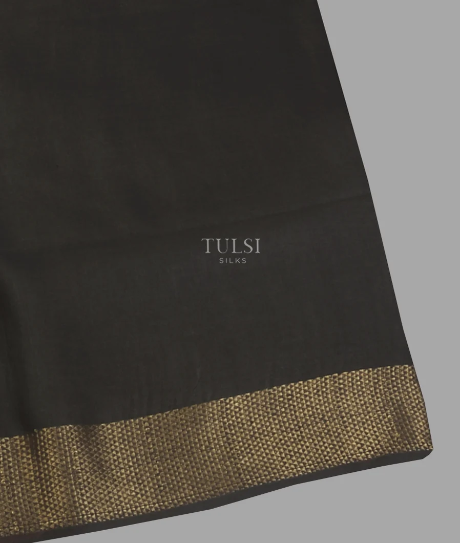 Black Handwoven Linen Saree T492410-image
