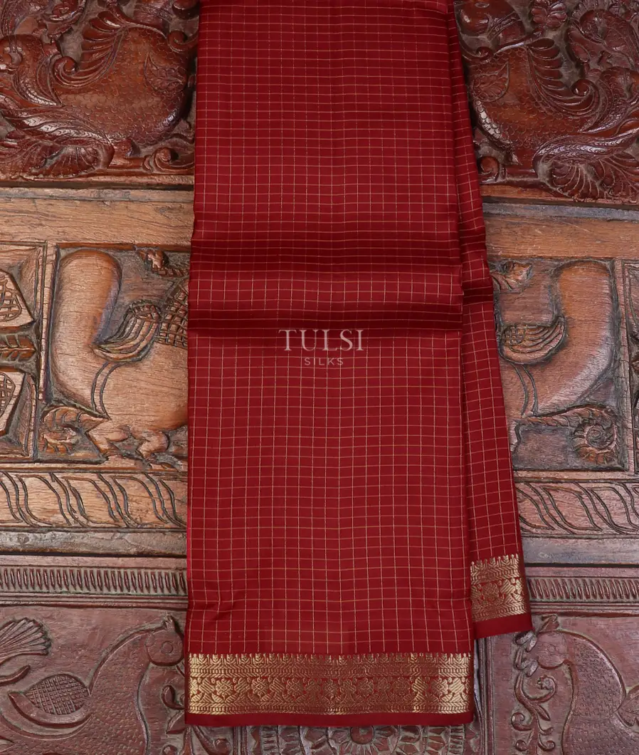 Maroon Soft Silk Saree T616185-image
