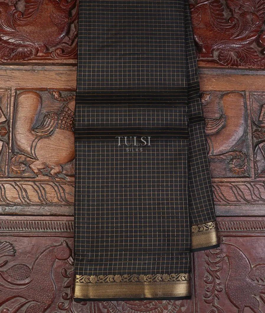 Black Soft Silk Saree T616187-image