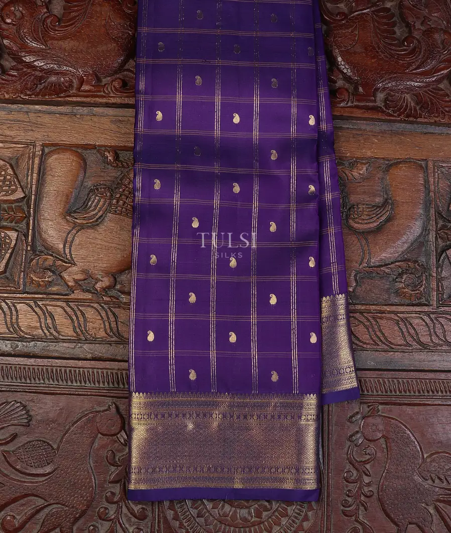 Deep Purple Soft Silk Saree T616164-image