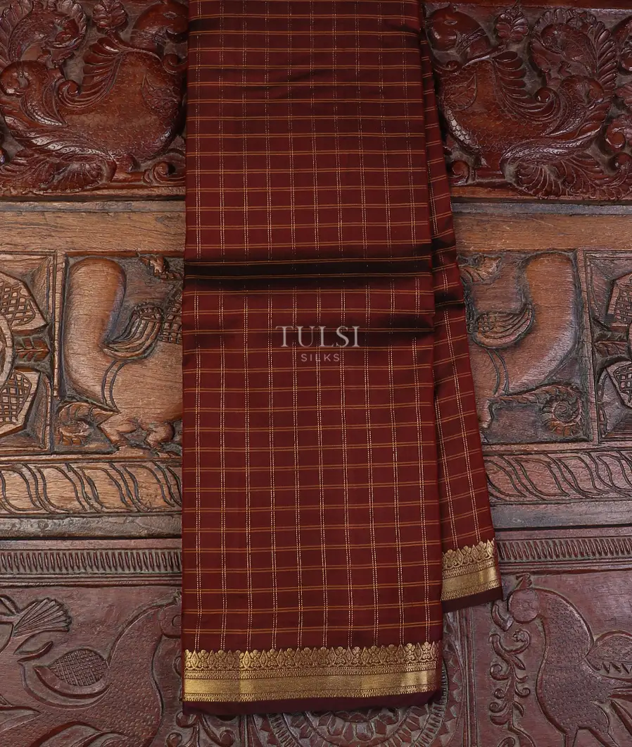 Deep Brown Soft Silk Saree T616174-image