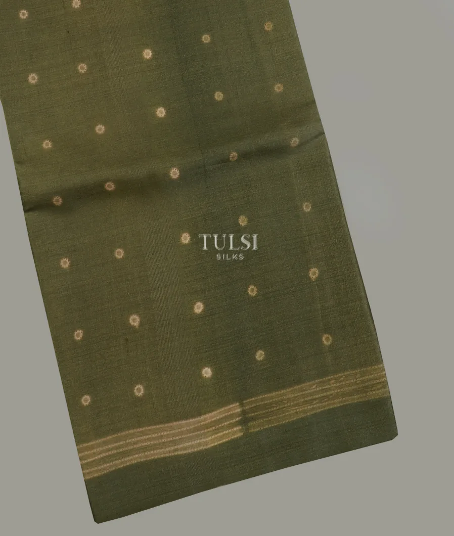 Green Tussar Printed Saree T607926-image
