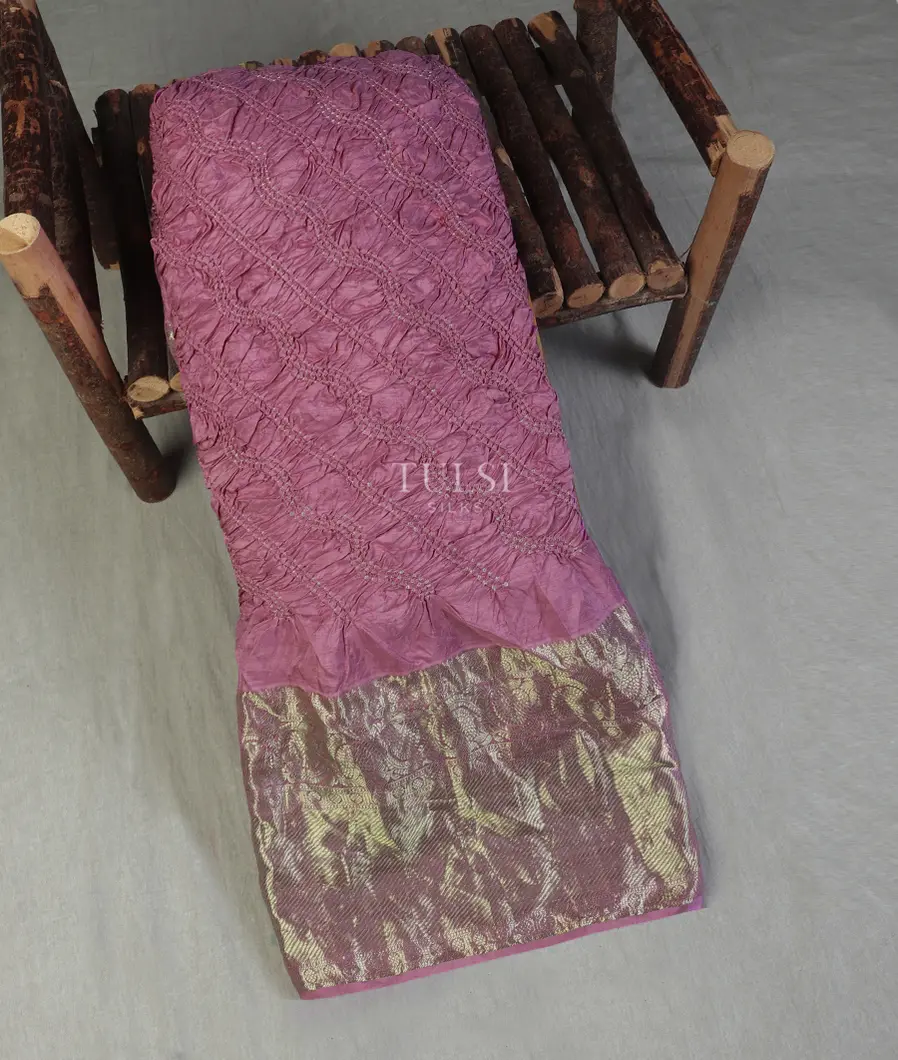 Pink Bandhani Kanjivaram Silk Saree T616539-image