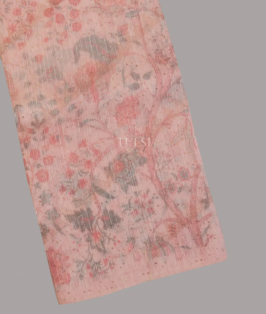 Light Pink Kora Matka Tussar Saree T571876-1-image