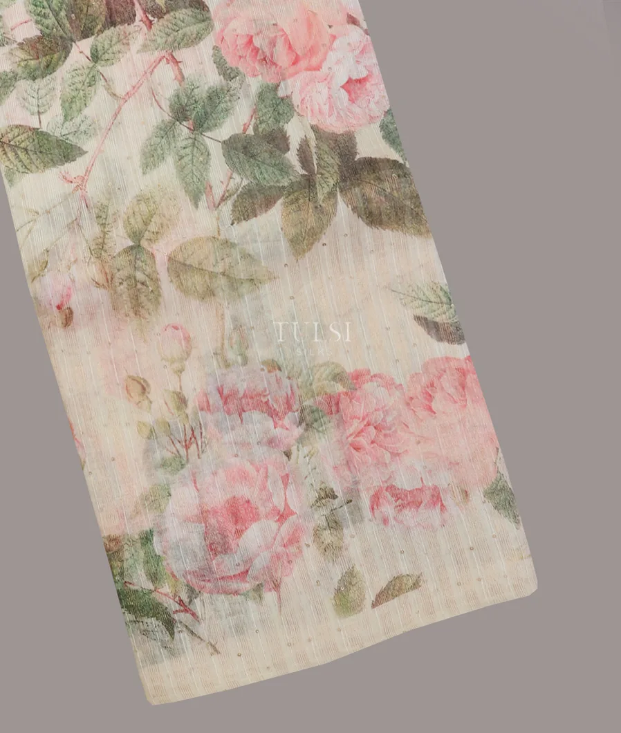 Off - White Kora Matka Tussar Saree T571859-image