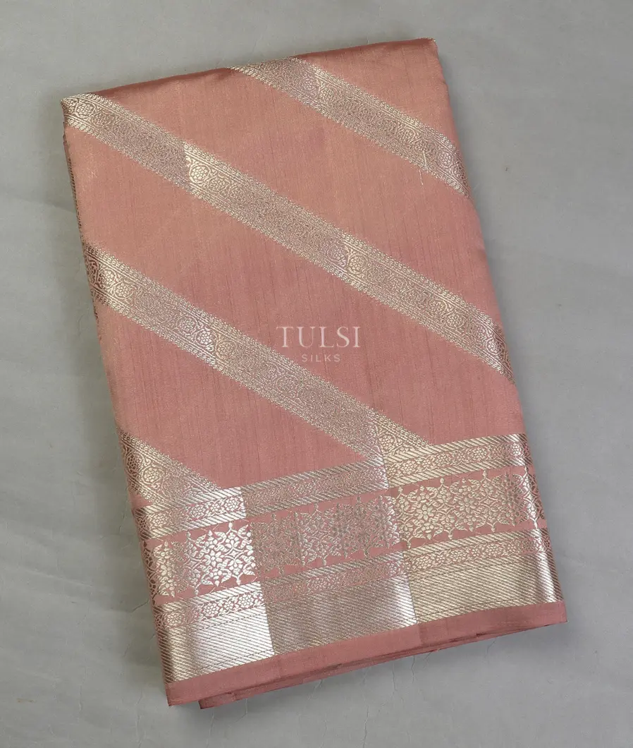 Dusty Rose Chaniya Silk Saree T615641-image