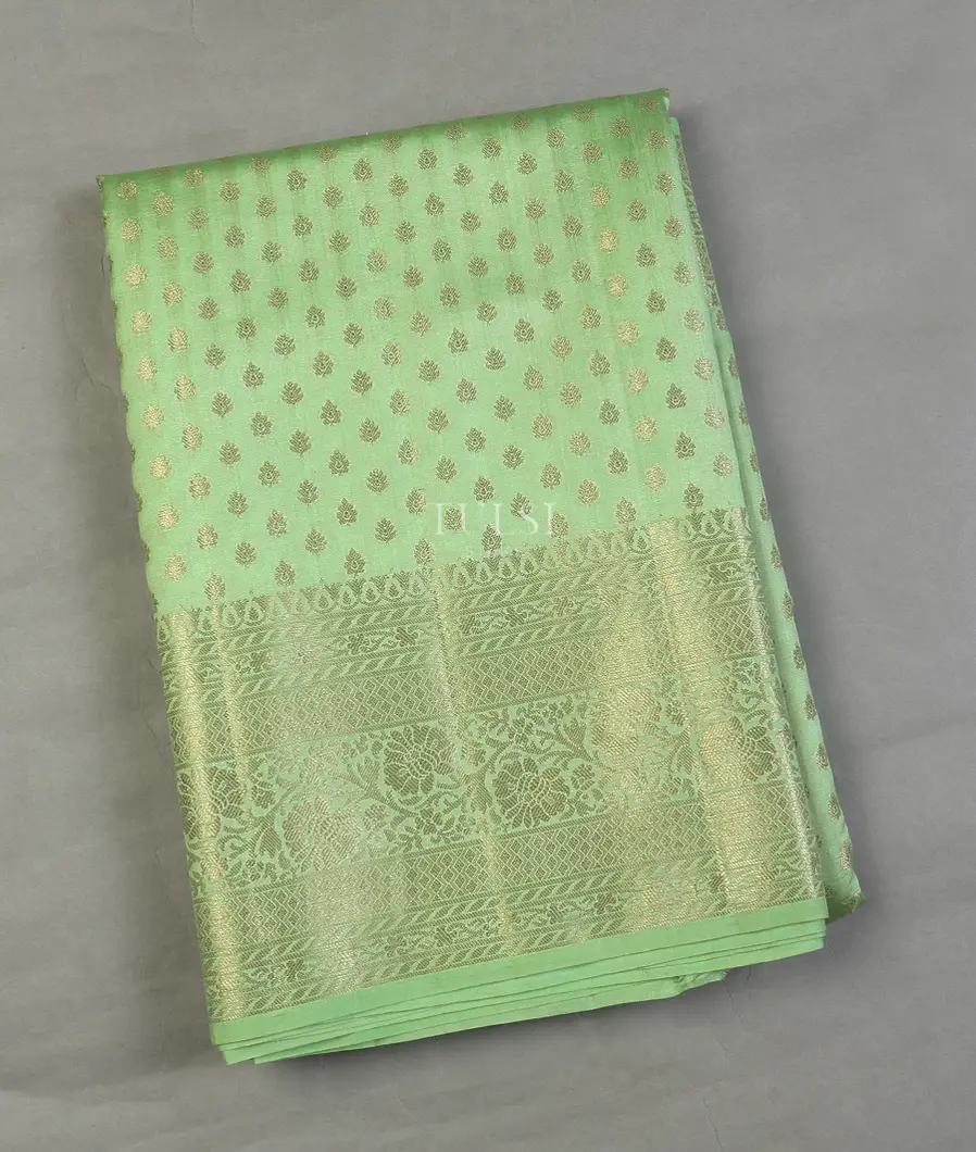 Green Chaniya Silk Saree T611947-image