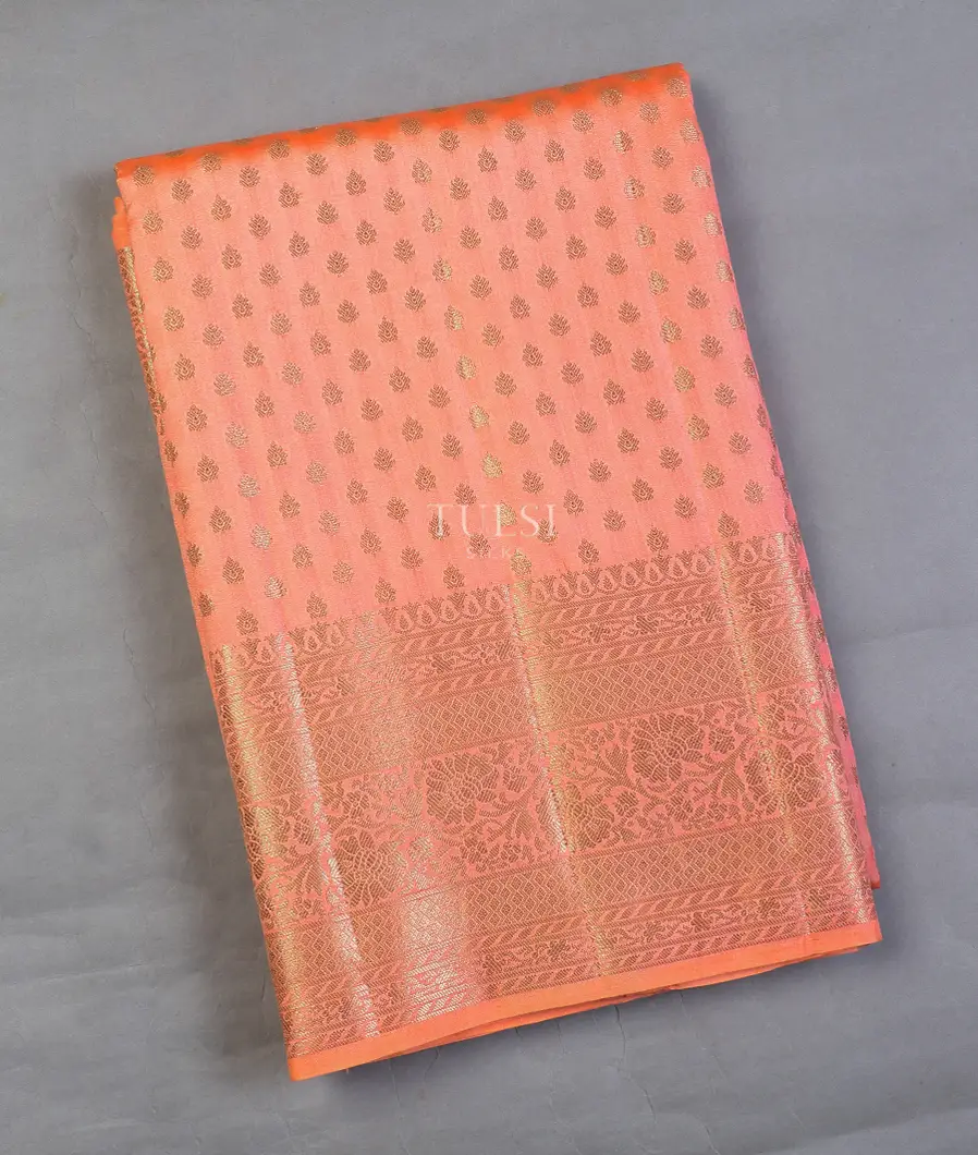 Peach Chaniya Silk Saree T611945-image