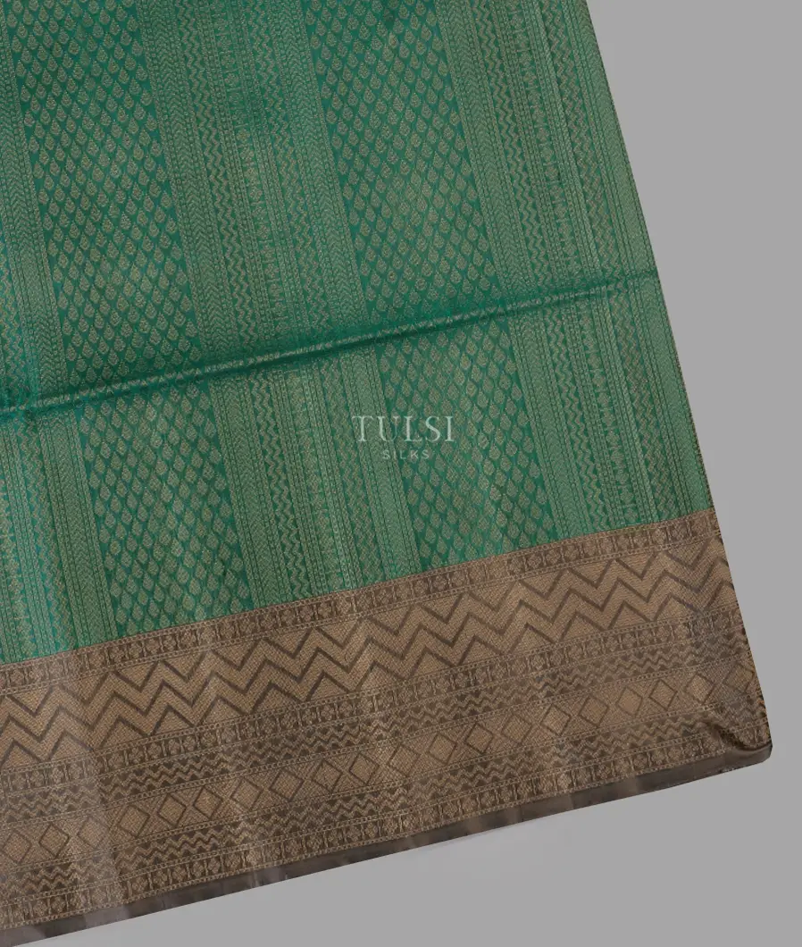 Bluish Green Soft Silk Saree T614102-image