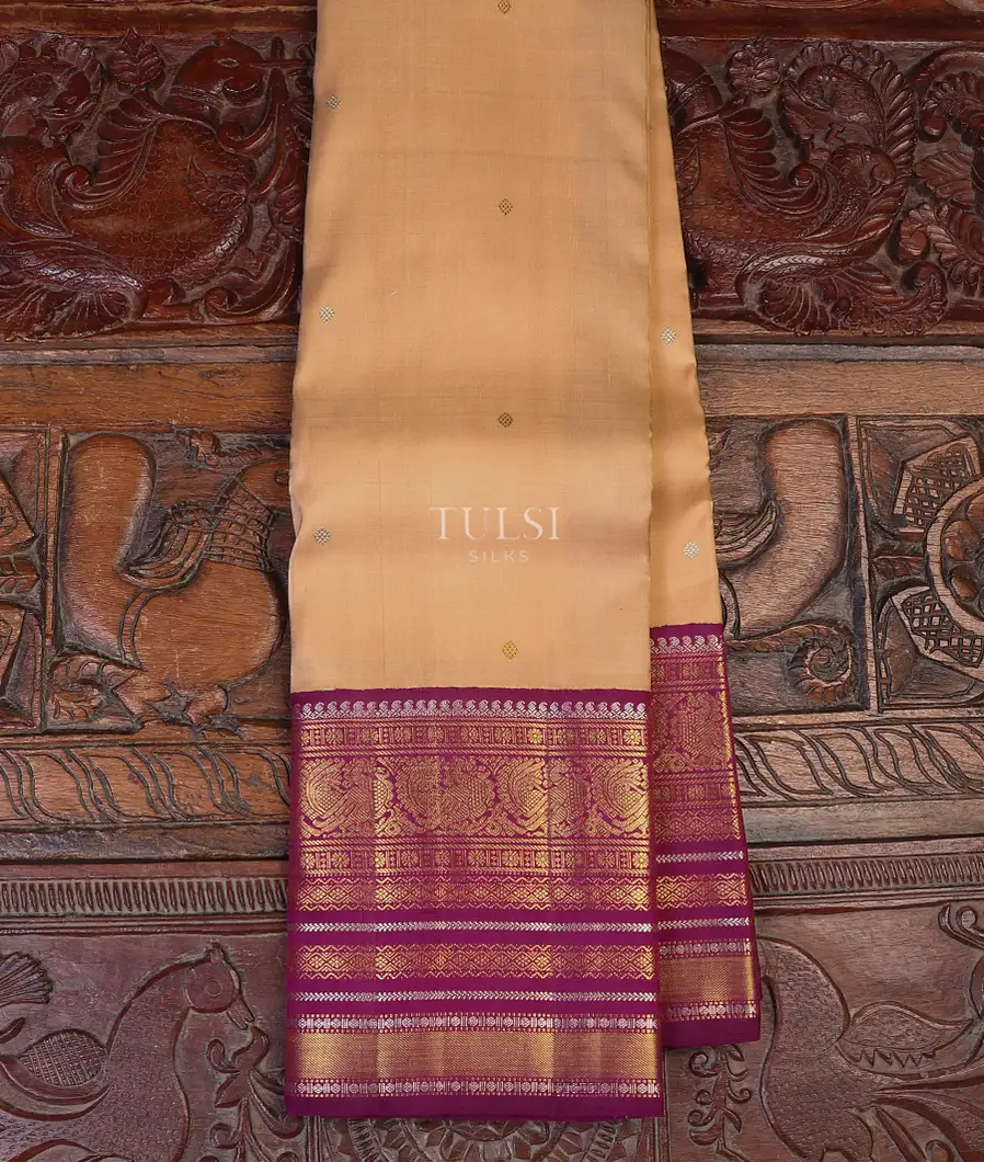 Beige Kanjivaram Silk Saree T611342-image