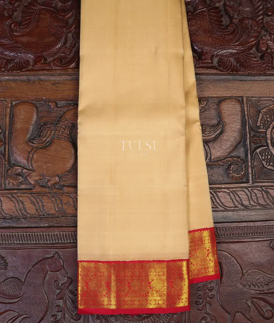 Beige Kanjivaram Silk Saree T589747-image