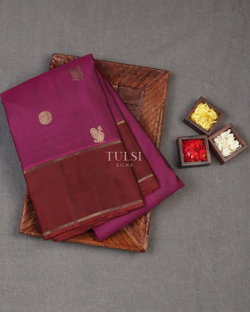 Purple Kanjivaram Silk Saree T589765-image