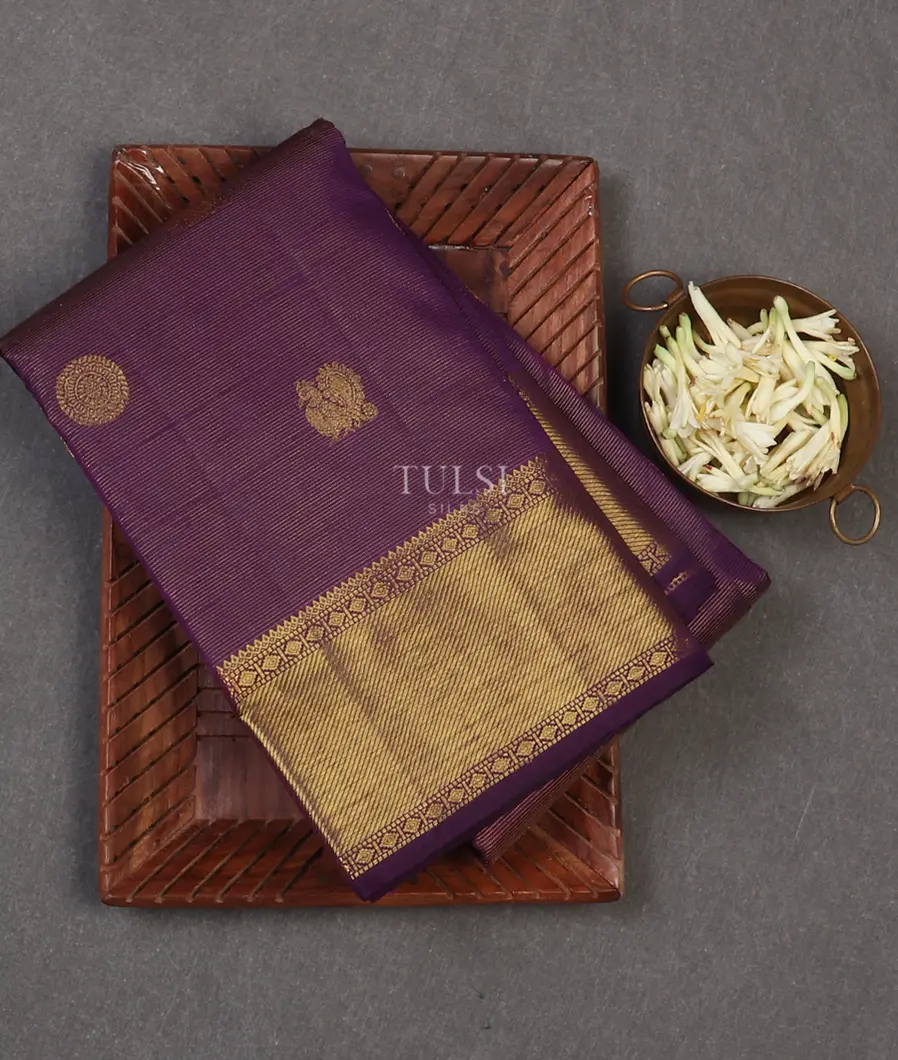 Purple Kanjivaram Silk Saree T618528-image