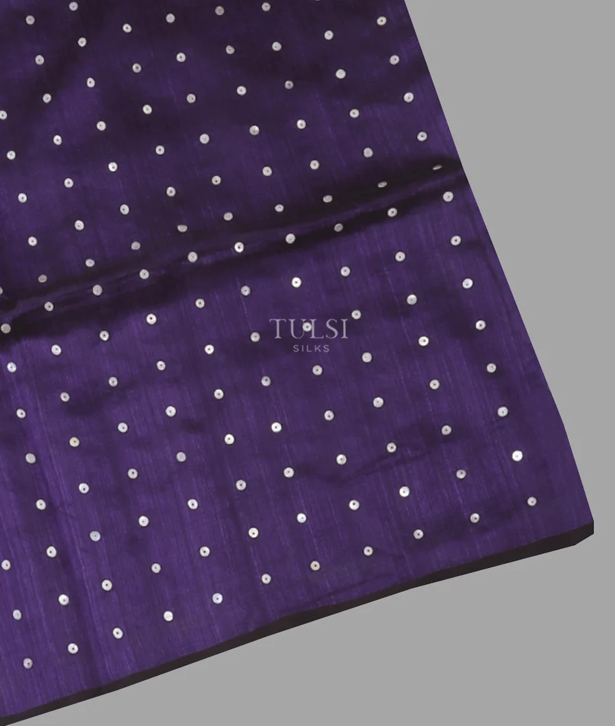 Purple Handwoven Tussar Saree T608927-image