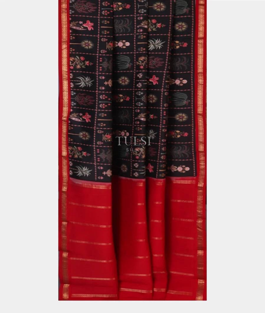 black-printed-soft-silk-saree-t608527-t608527-b