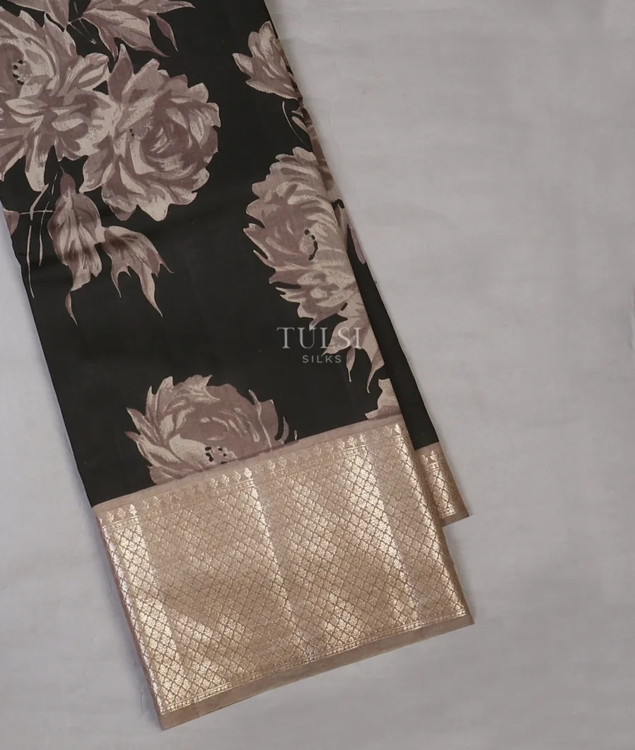 Black Chaniya Silk Saree T615179-image