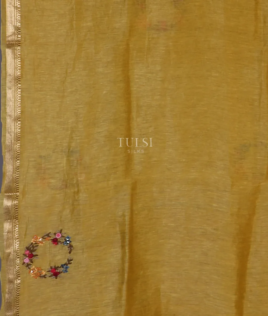 yellow-linen-embroidery-saree-t618081-t618081-c