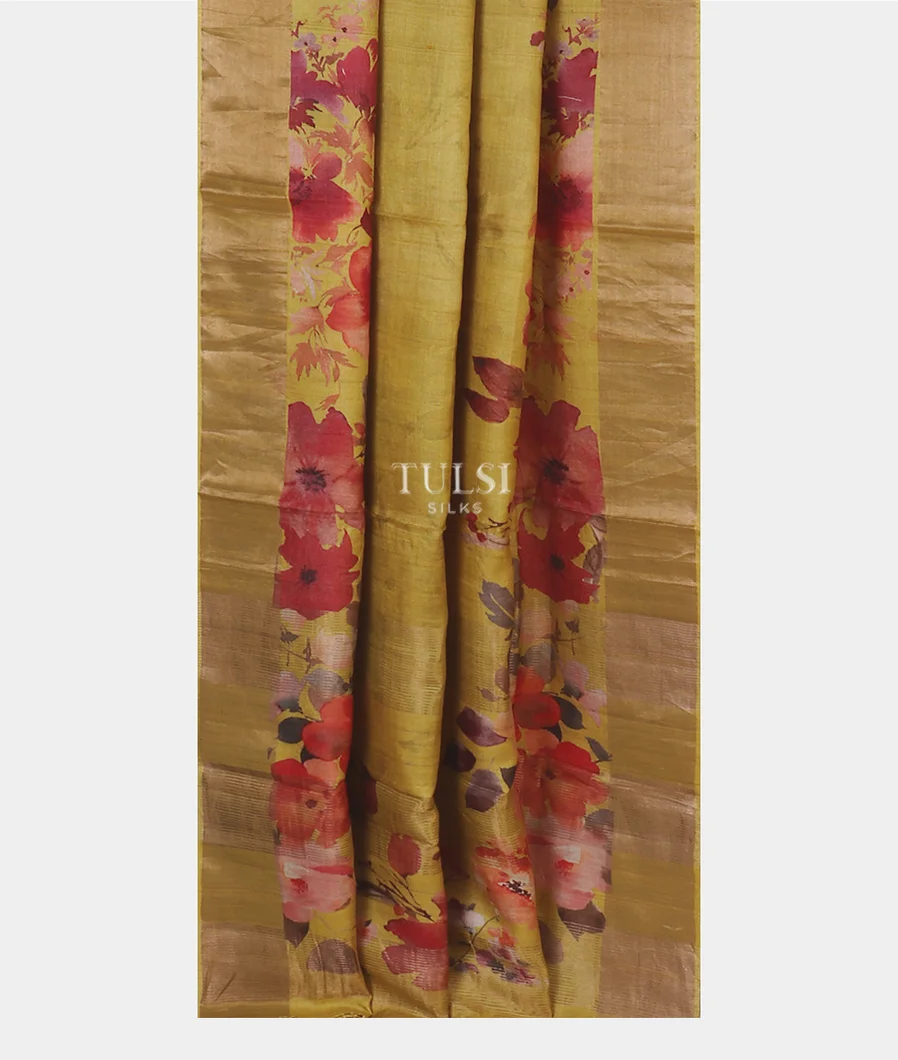 greenish-yellow-tussar-printed-saree-t615185-t615185-b