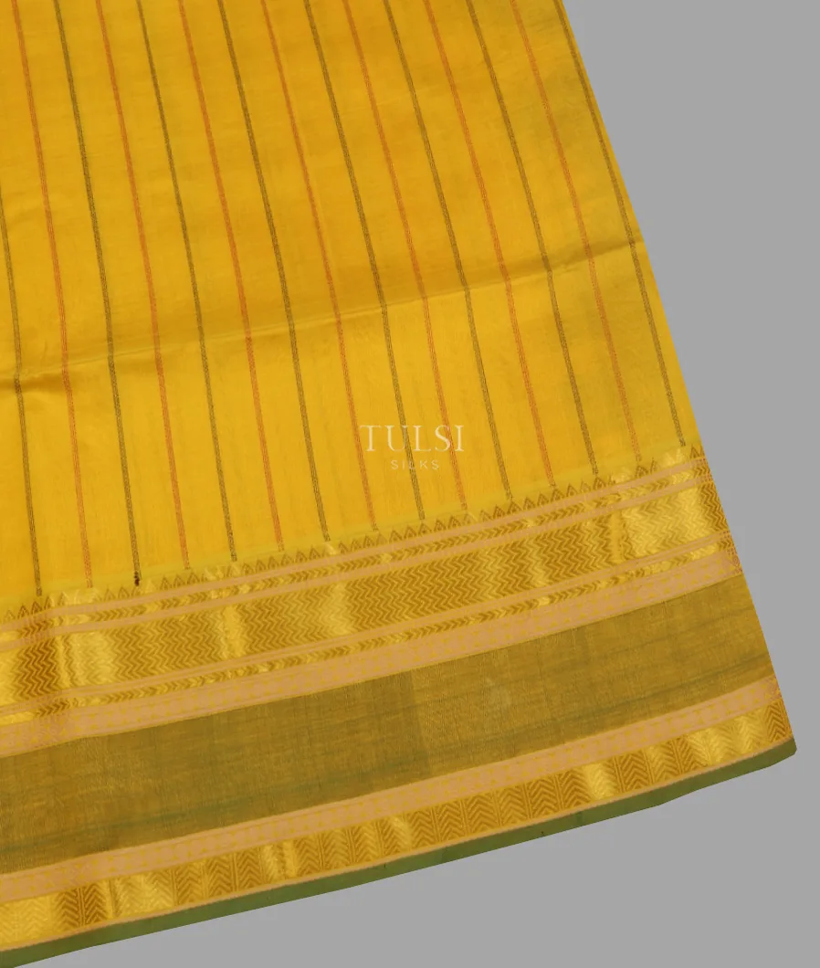 Yellow Silk Cotton Saree T620107-image