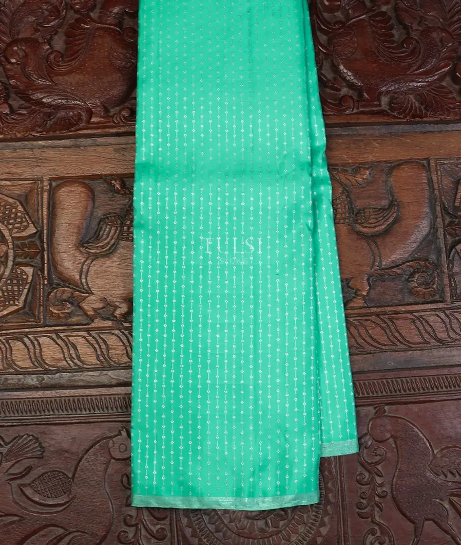 Bluish Green Kanjivaram Silk Saree T612356-image