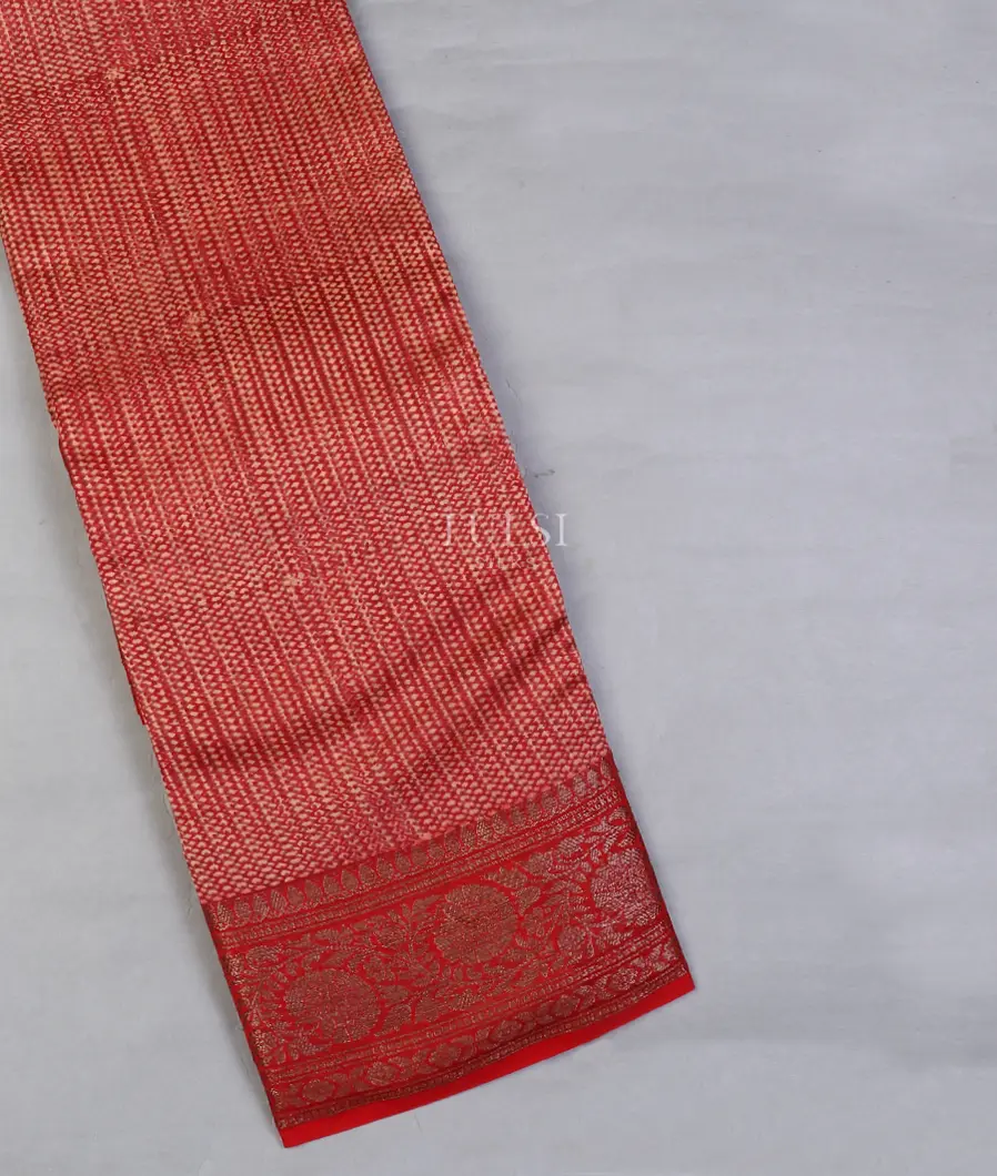 Red Soft Printed Cotton Saree T615095-image