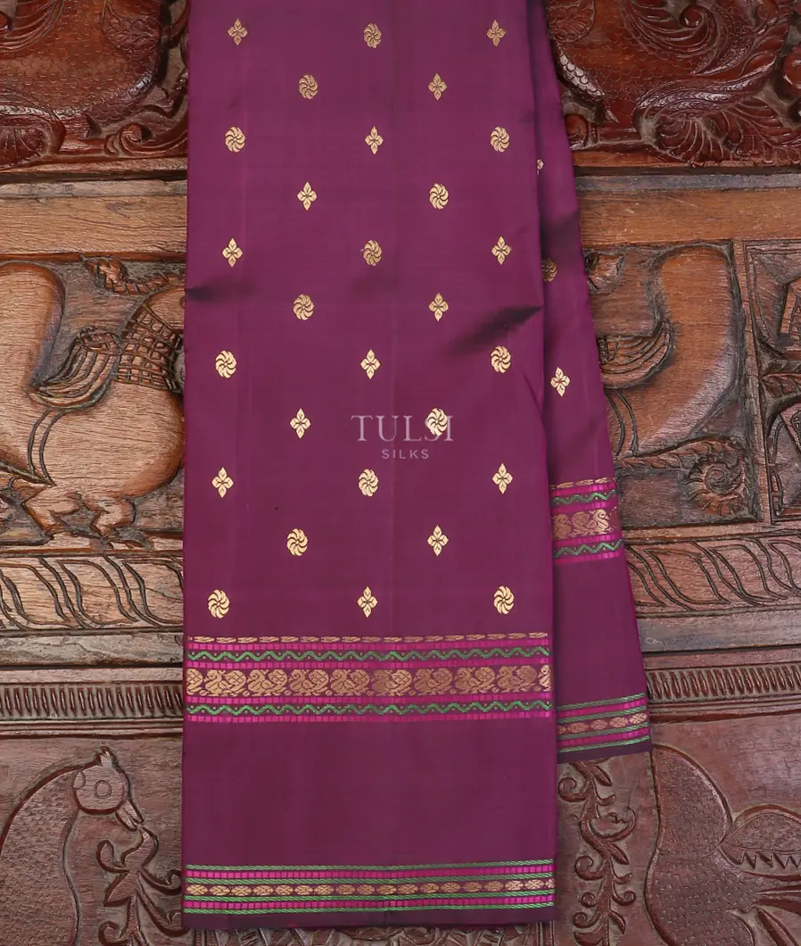 Purple Kanjivaram Silk Saree T613617-image