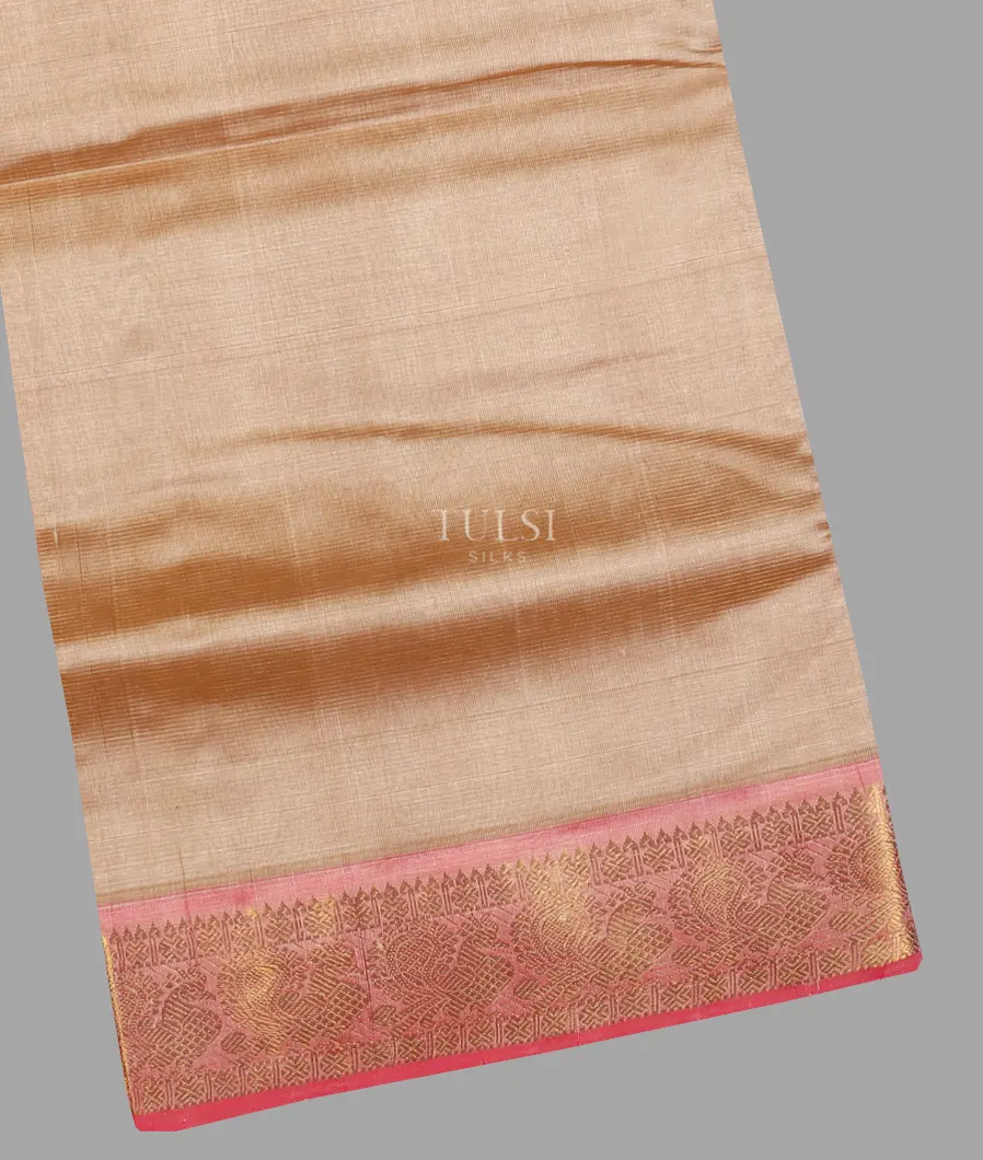 Beige Silk Cotton Saree T617843-image