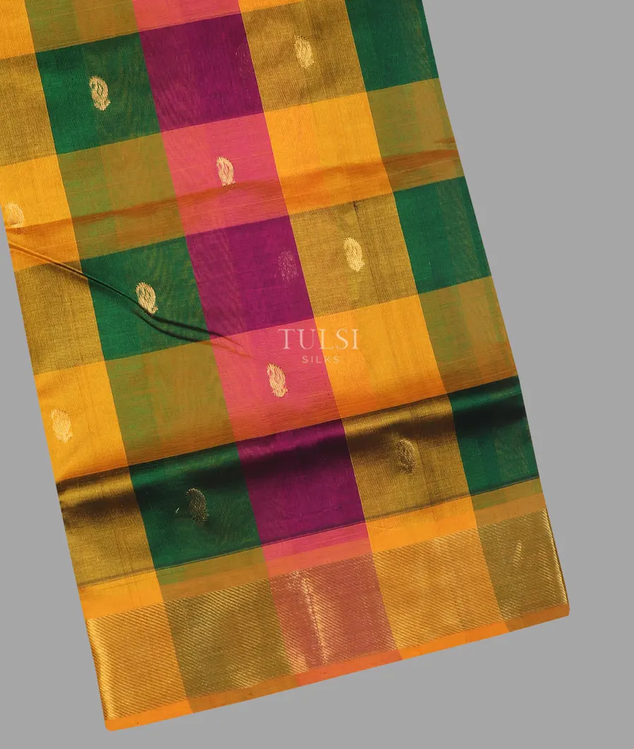 Multicolour Silk Cotton Saree T605994-image