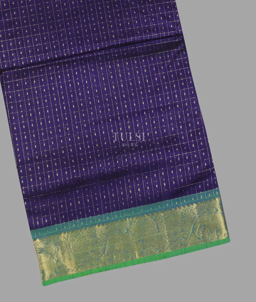 Blue Silk Cotton Saree T617865-image