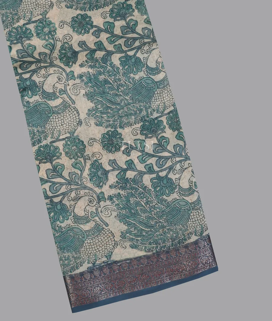 Light Beige Soft Printed Cotton Saree T615108-image