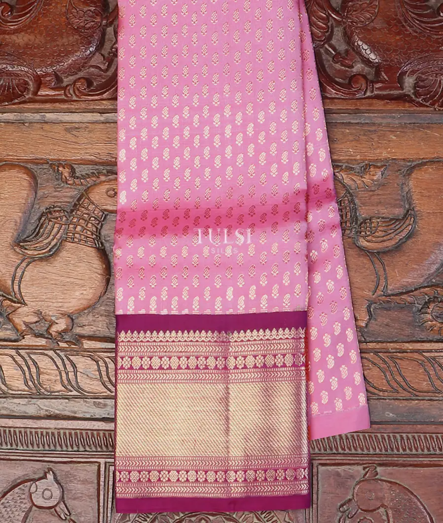 Lavender Kanjivaram Silk Kids Pavadai T619474-image