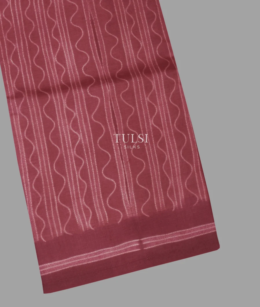 Reddish Purple Tussar Printed Saree T607934-image