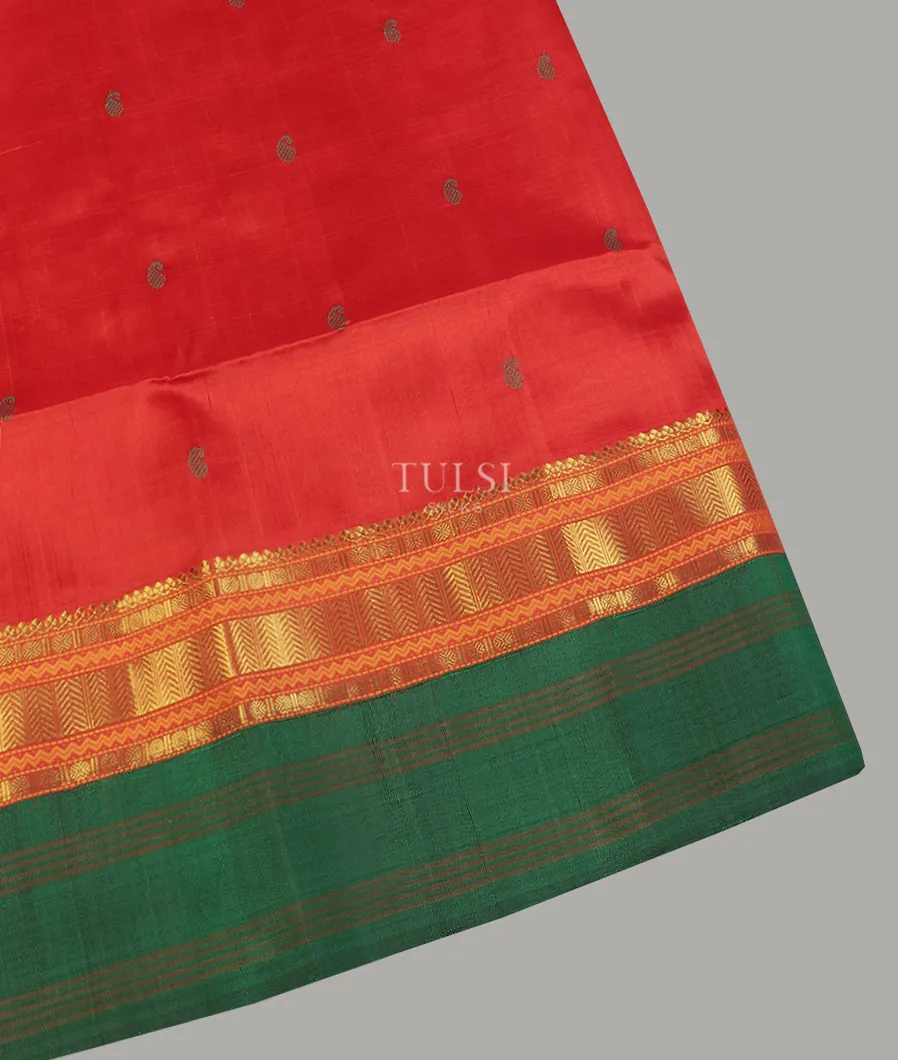 Red Silk Cotton Saree T620072-image