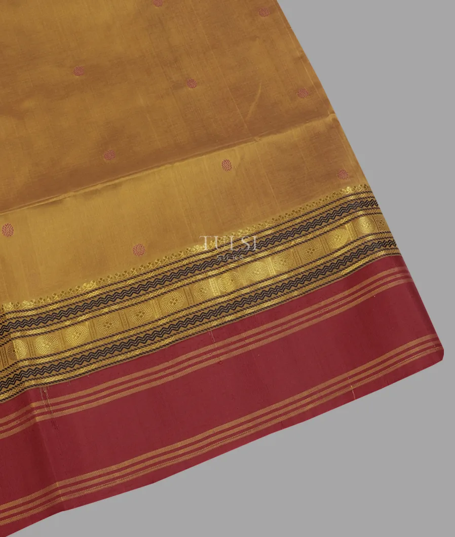 Golden Brown Silk Cotton Saree T620065-image