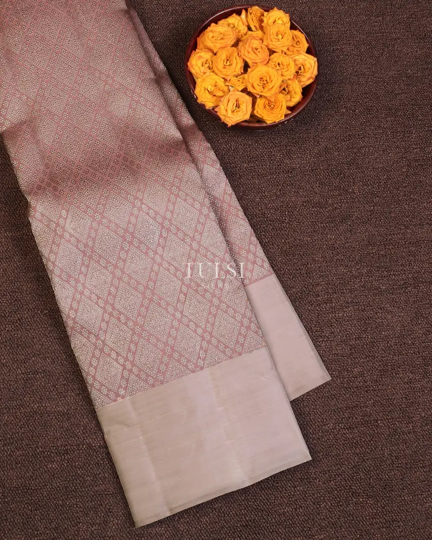 Dusty Rose Kanjivaram Silk Saree T622209-image