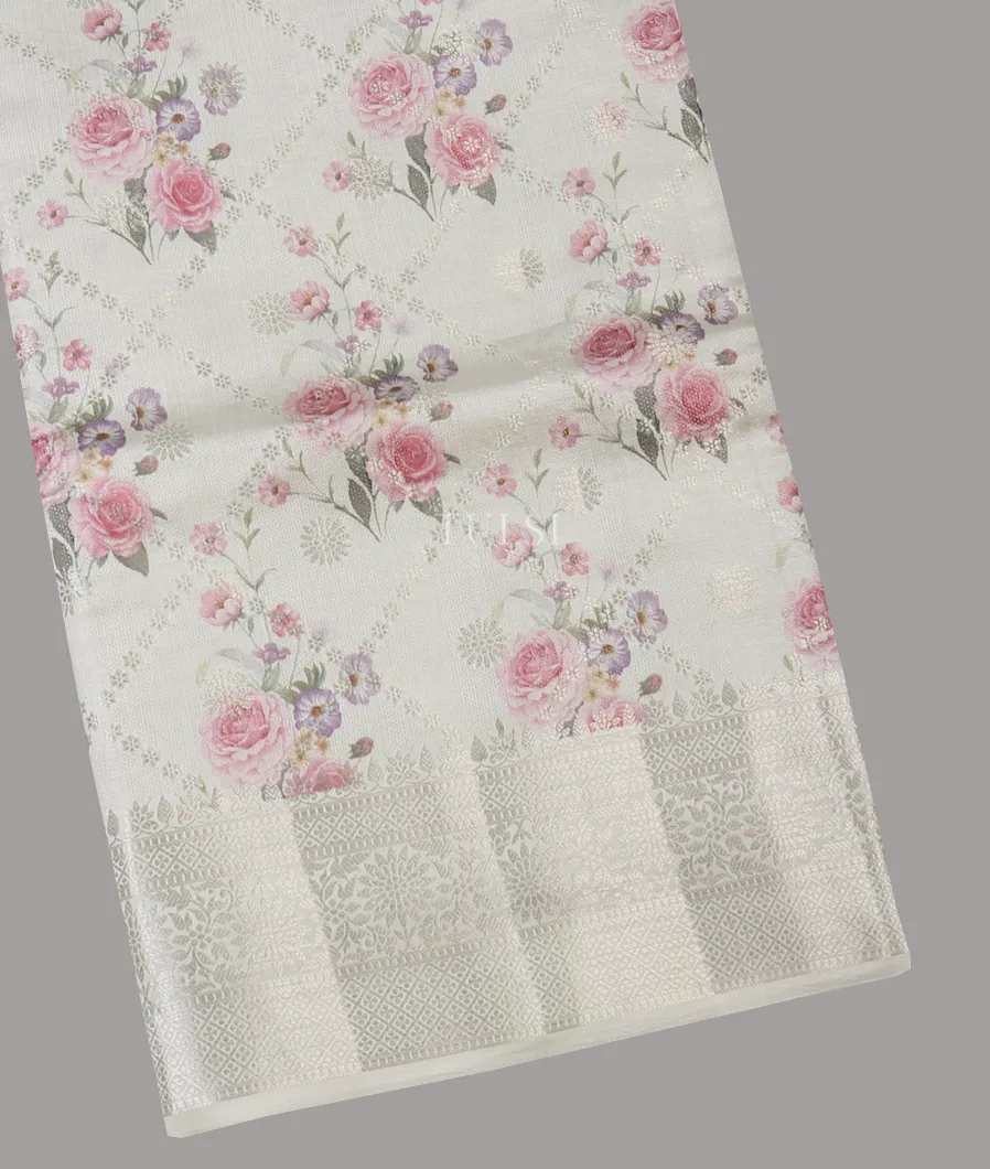 Off - White Chaniya Silk Saree T615201-image