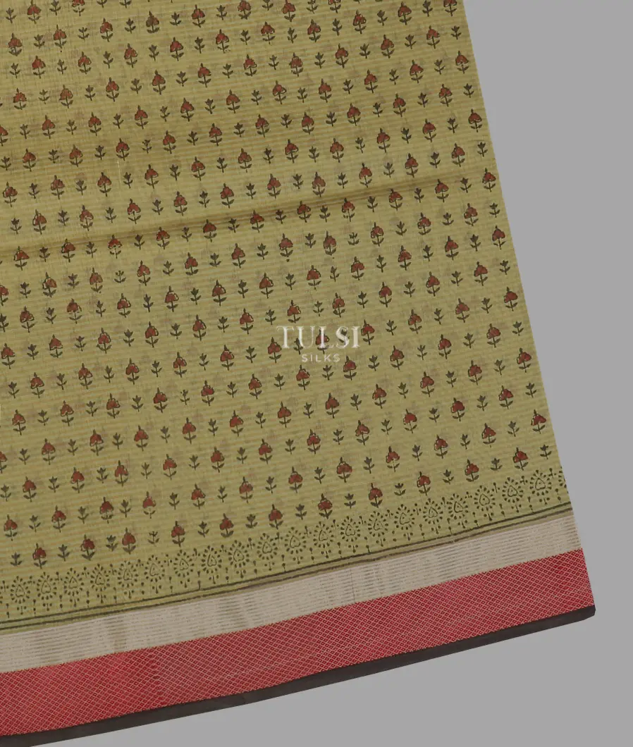 Green Maheshwari Printed Cotton Saree T610853-image