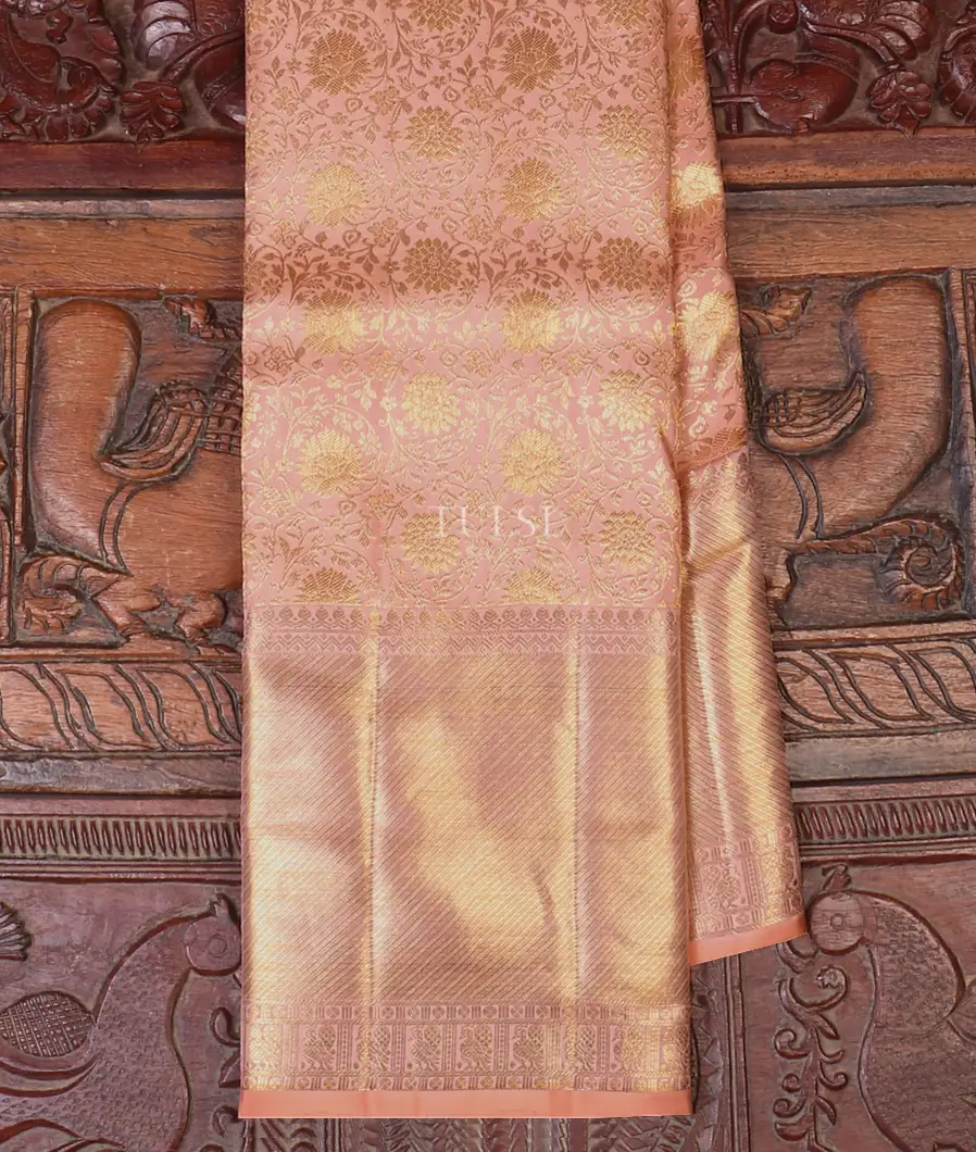 Peach Kanjivaram Silk Saree T603756-image