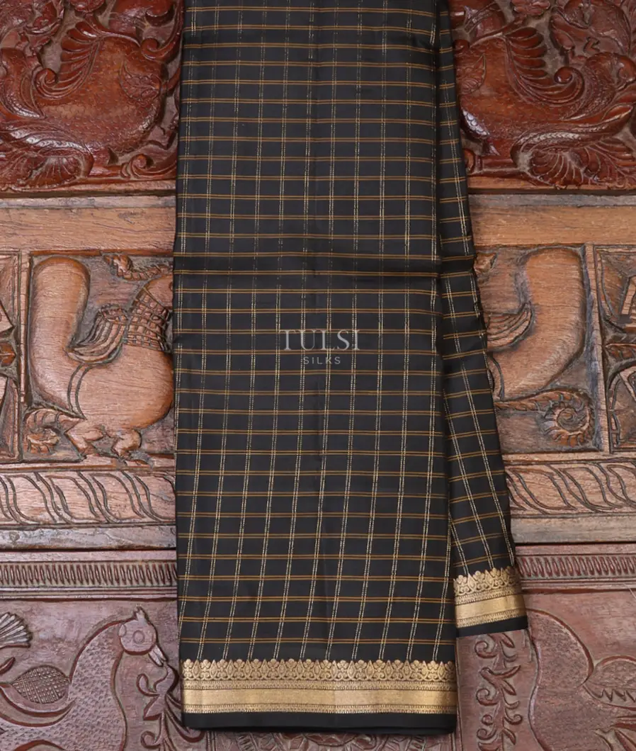 Black Soft Silk Saree T623859-image