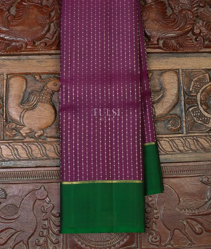 Purple Kanjivaram Silk Saree T624004-image