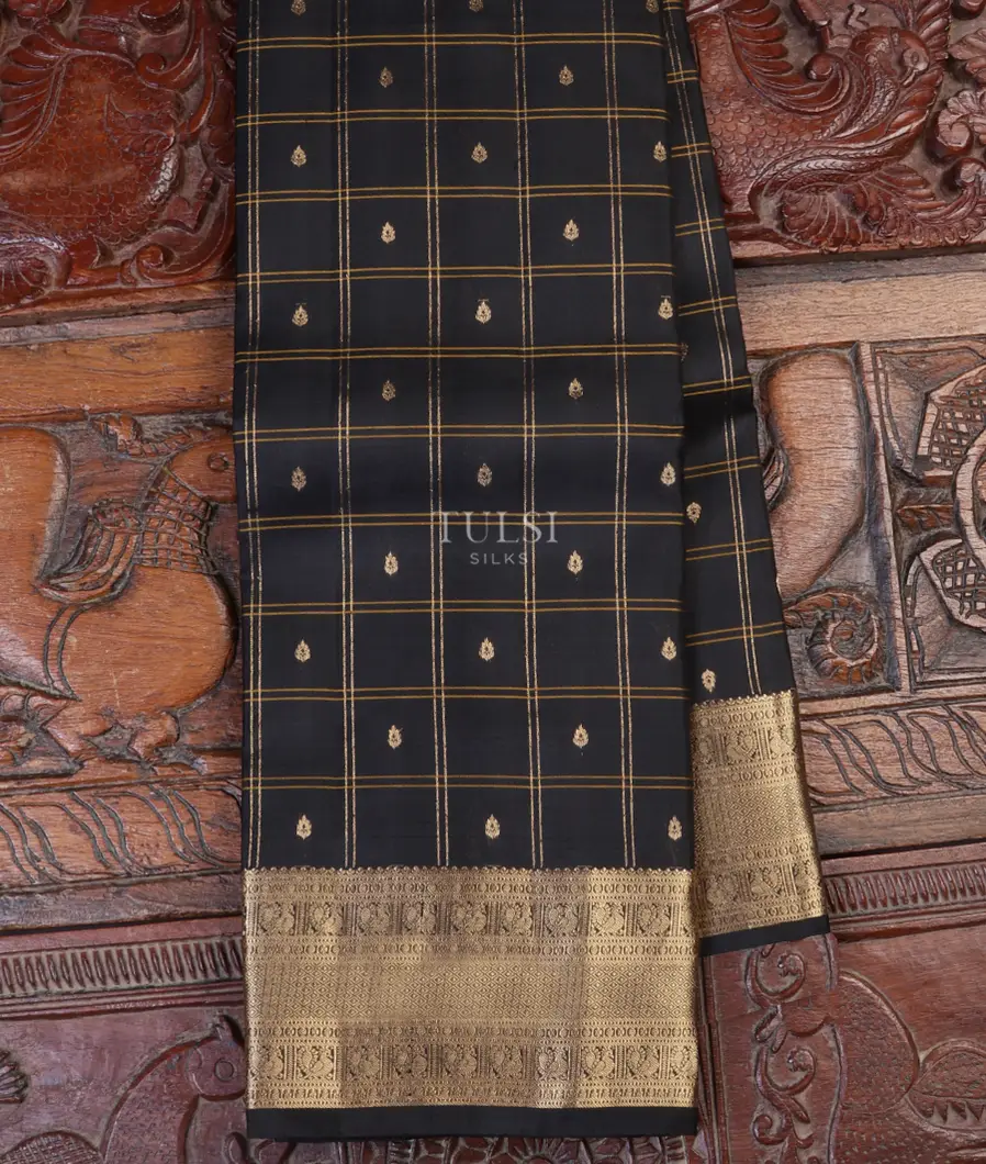 Black Soft Silk Saree T623807-image