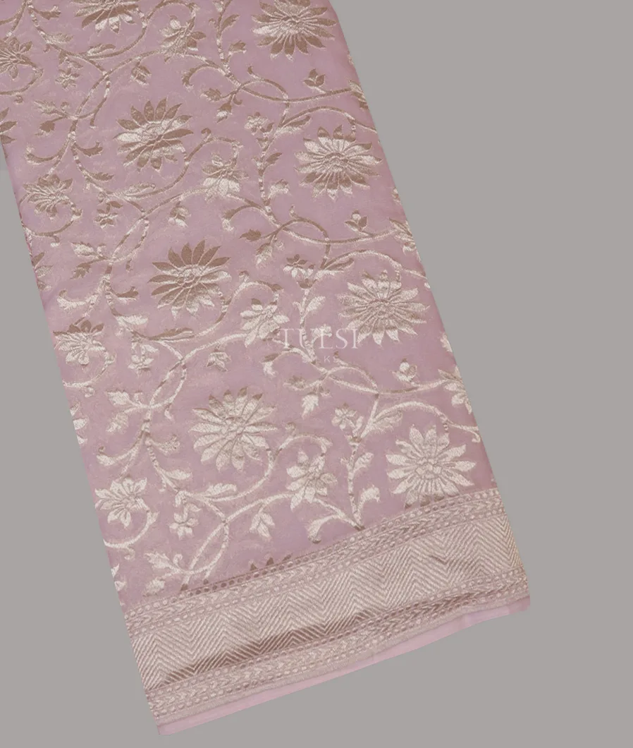 Light Pink Banaras Georgette Silk Saree T547933-1-image