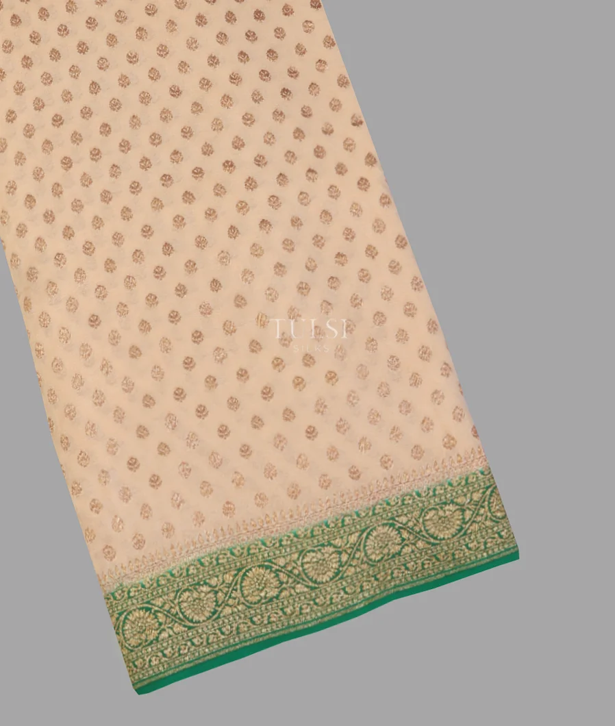 Beige Banaras Georgette Silk Saree T564202-1-image