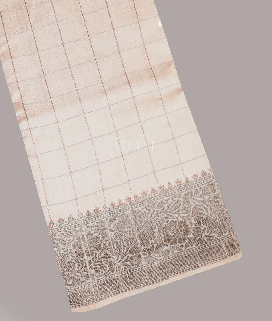 Off - White Banaras Tussar Saree T624412-image