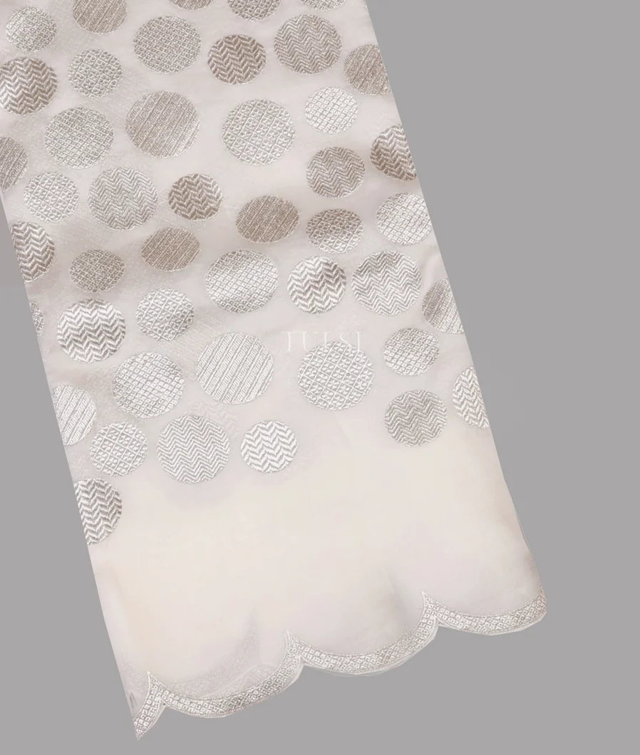 Off - White Kora Organza Embroidery Saree T619344-image