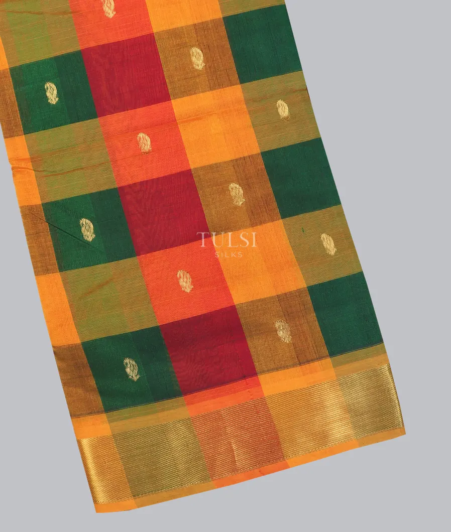 Multicolour Silk Cotton Saree T605991-image