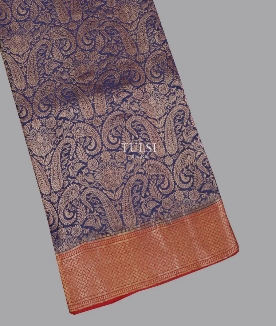 Blue Mysore Crepe Silk Saree T620388-image